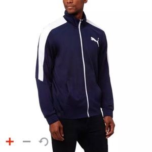 puma blue and white jacket